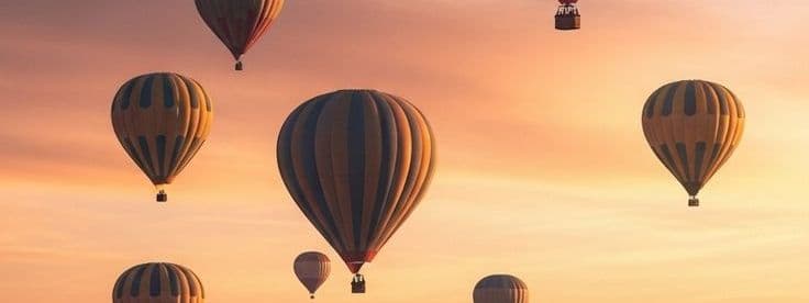 Hot air balloon over the Atlas