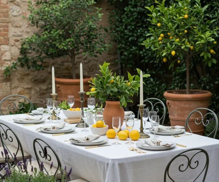 Courtyard dinner